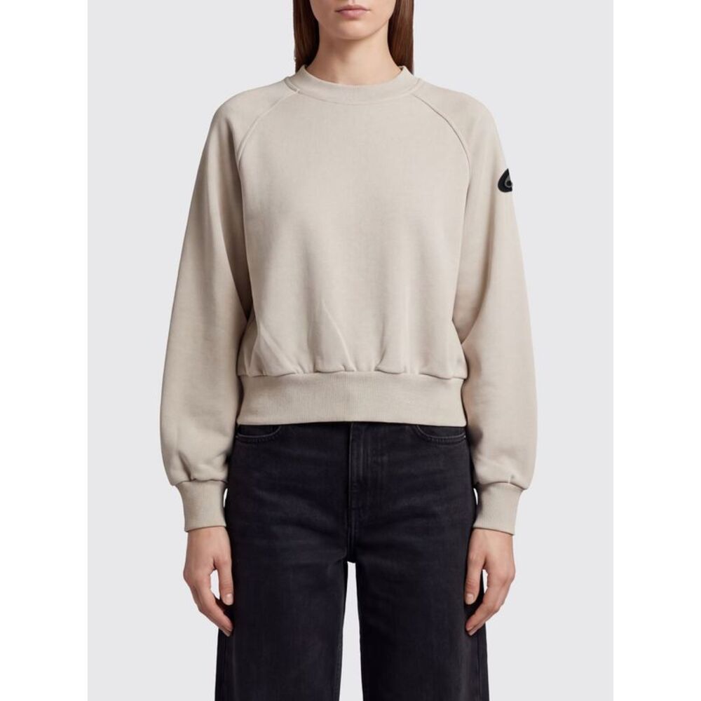 Crew Neck Cotton-Blend Jumper Moose Knuckles With Applied Logo